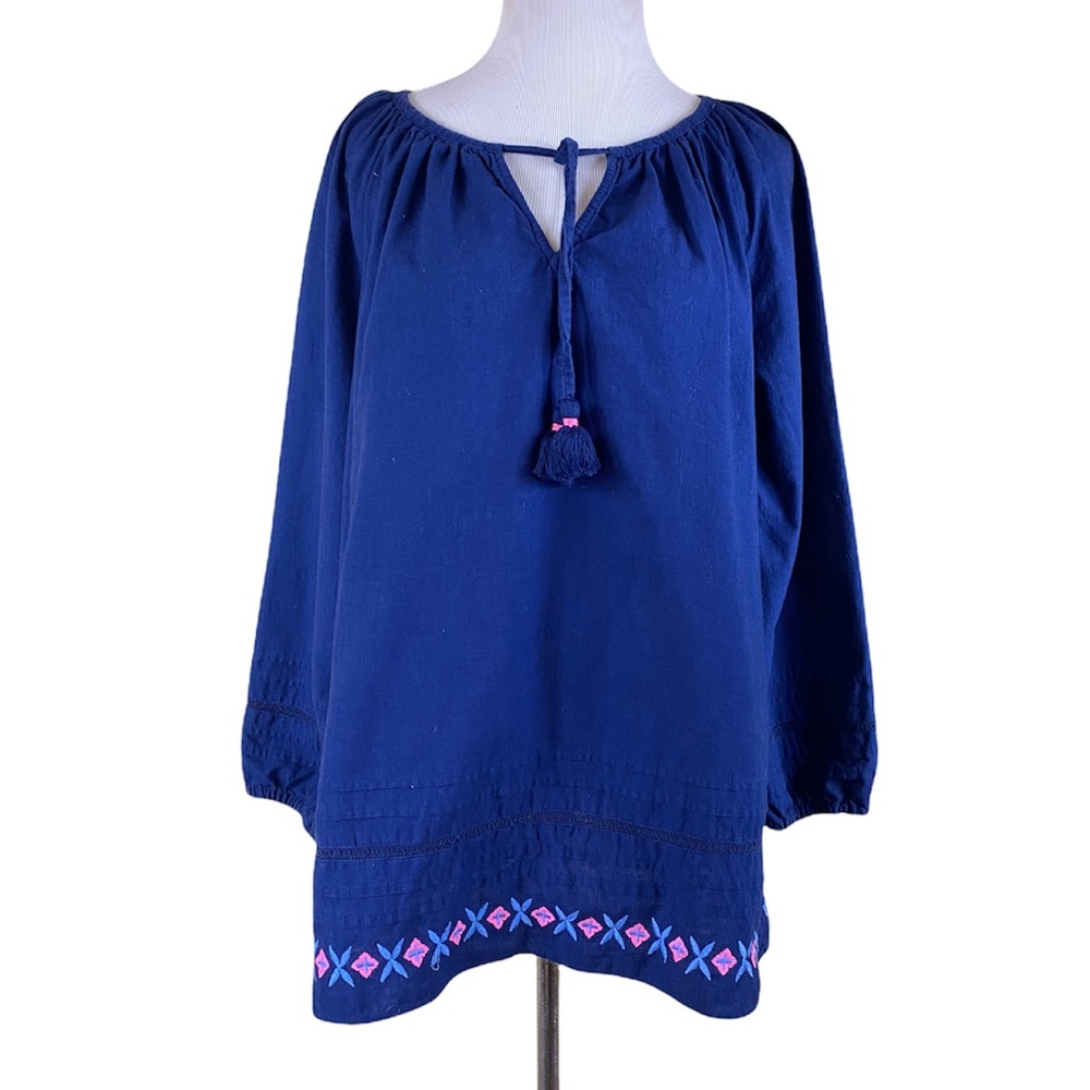 Vineyard Vines Embroidered Tunic Navy Blue